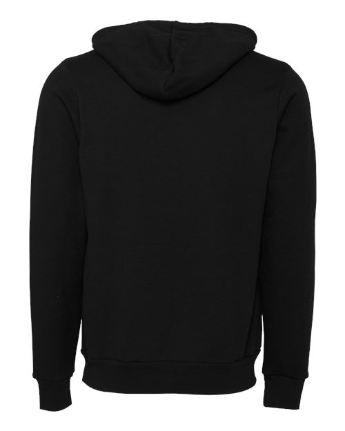 Bella + Canvas 3719 Unisex Sponge Fleece Pullover Hooded Sweatshirt #color_DTG BLACK