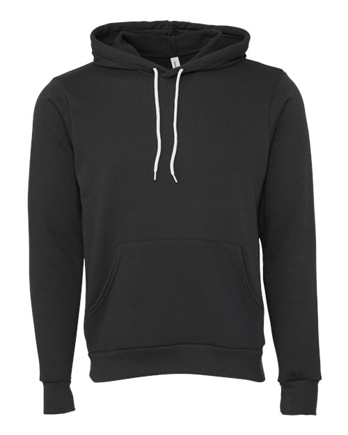 Bella + Canvas 3719 Unisex Sponge Fleece Pullover Hooded Sweatshirt #color_DTG DARK GREY