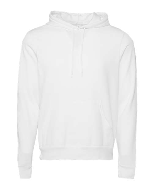 Bella + Canvas 3719 Unisex Sponge Fleece Pullover Hooded Sweatshirt #color_DTG WHITE