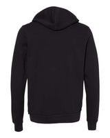 Bella + Canvas 3739 Unisex Poly-Cotton Fleece Full-Zip Hooded Sweatshirt #color_DTG BLACK