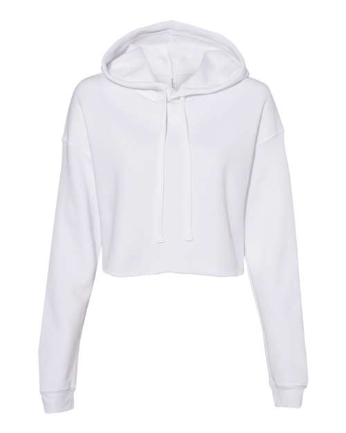 Bella + Canvas B7502 Ladies' Cropped Fleece Hoodie #color_WHITE