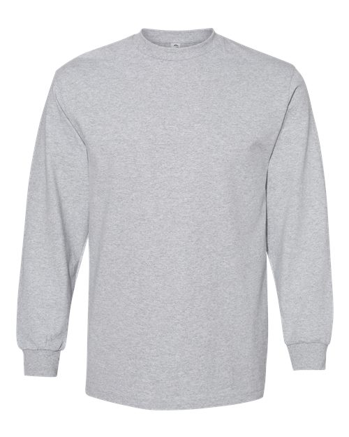 Alstyle AL1304 Adult 6.0 oz., 100% Cotton Long-Sleeve T-Shirt #color_ATHLETIC HEATHER