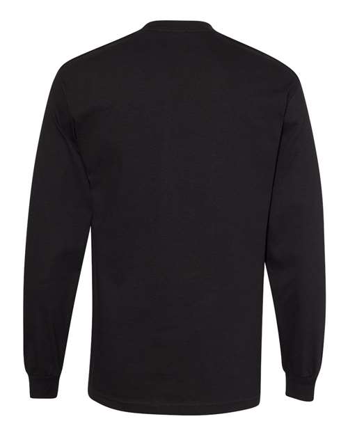 Alstyle AL1304 Adult 6.0 oz., 100% Cotton Long-Sleeve T-Shirt #color_BLACK