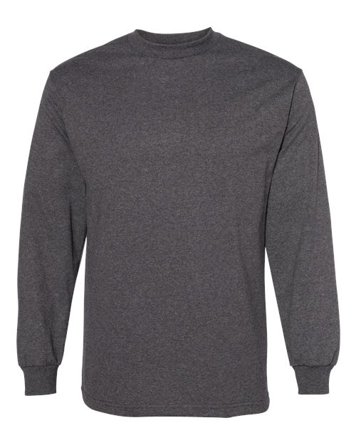 Alstyle AL1304 Adult 6.0 oz., 100% Cotton Long-Sleeve T-Shirt #color_CHARCOAL HEATHER
