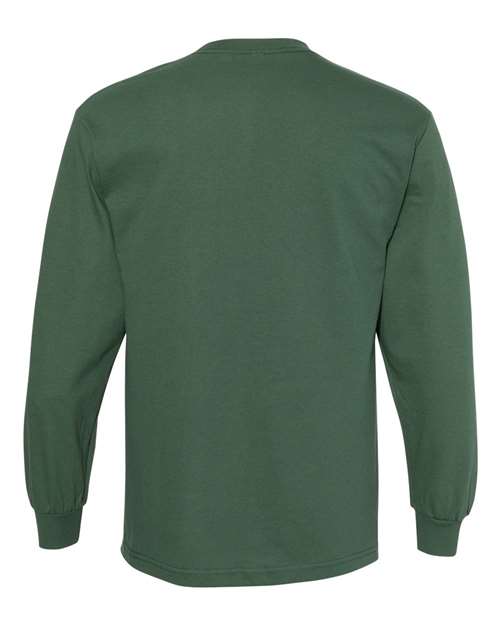 Alstyle AL1304 Adult 6.0 oz., 100% Cotton Long-Sleeve T-Shirt #color_FOREST GREEN