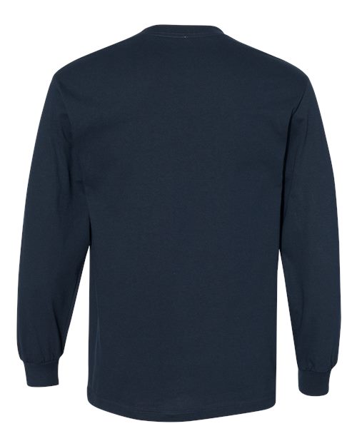Alstyle AL1304 Adult 6.0 oz., 100% Cotton Long-Sleeve T-Shirt #color_NAVY
