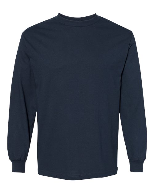 Alstyle AL1304 Adult 6.0 oz., 100% Cotton Long-Sleeve T-Shirt #color_NAVY