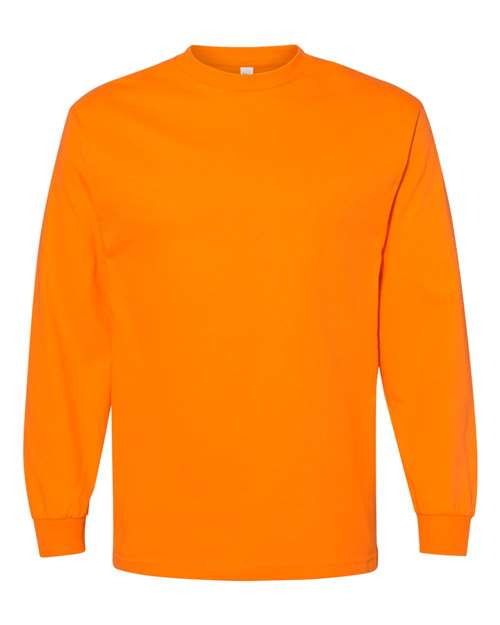 Alstyle AL1304 Adult 6.0 oz., 100% Cotton Long-Sleeve T-Shirt #color_ORANGE