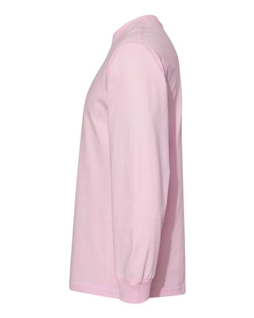 Alstyle AL1304 Adult 6.0 oz., 100% Cotton Long-Sleeve T-Shirt #color_PINK