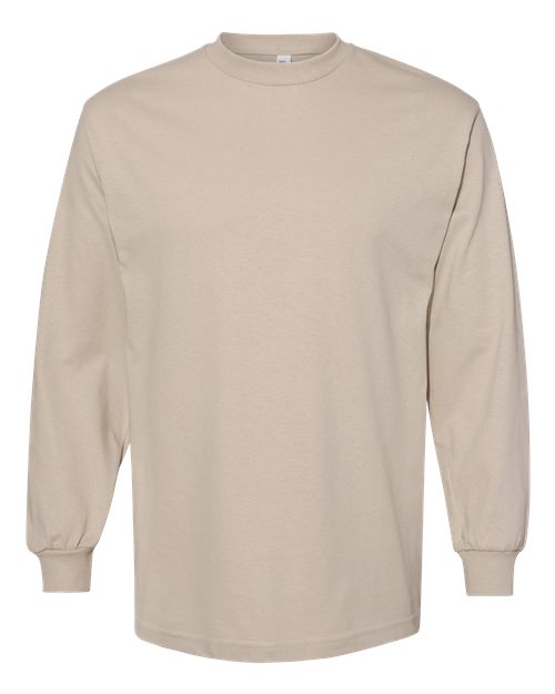 Alstyle AL1304 Adult 6.0 oz., 100% Cotton Long-Sleeve T-Shirt #color_SAND