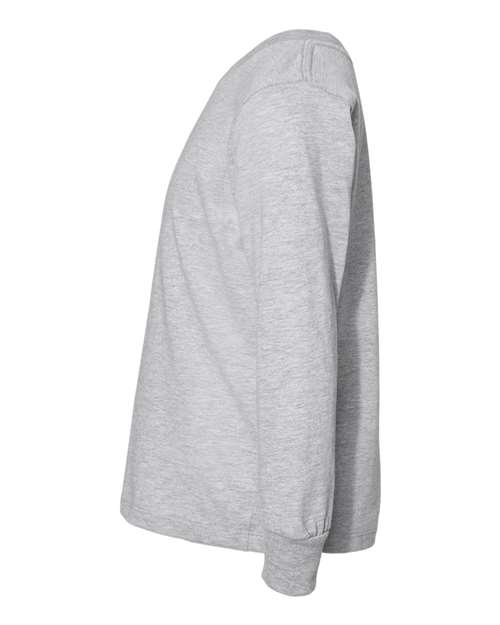 Bella + Canvas 3501T Youth Toddler Jersey Long Sleeve T-Shirt #color_ATHLETIC HEATHER