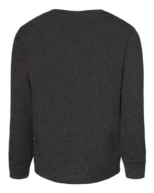 Bella + Canvas 3501T Youth Toddler Jersey Long Sleeve T-Shirt #color_DARK GRY HEATHER