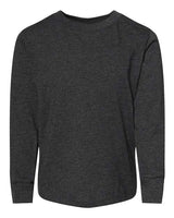 Bella + Canvas 3501T Youth Toddler Jersey Long Sleeve T-Shirt #color_DARK GRY HEATHER