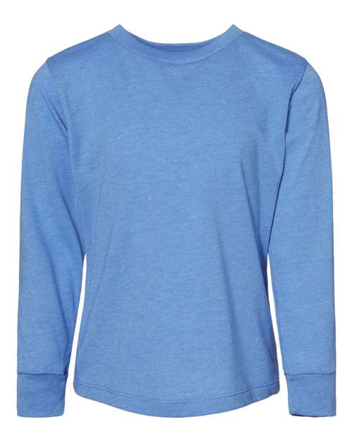 Bella + Canvas 3501T Youth Toddler Jersey Long Sleeve T-Shirt #color_HTHR COLUM BLUE