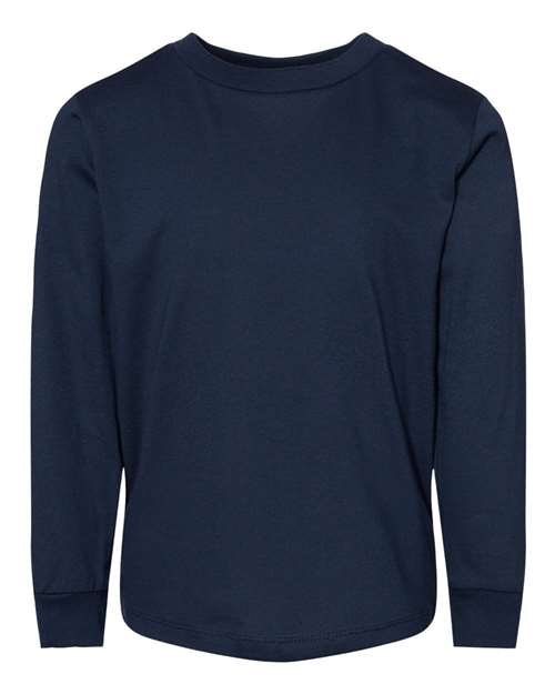 Bella + Canvas 3501T Youth Toddler Jersey Long Sleeve T-Shirt #color_NAVY
