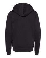 Bella + Canvas 3739Y Youth Sponge Fleece Full-Zip Hooded Sweatshirt #color_BLACK
