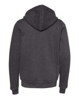 Bella + Canvas 3739Y Youth Sponge Fleece Full-Zip Hooded Sweatshirt #color_DARK GRY HEATHER