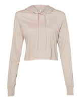 Bella + Canvas 8512 Ladies' Cropped Long Sleeve Hoodie T-Shirt #color_TAN TRIBLEND