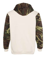 Code Five 3967 Men's Fashion Camo Hooded Sweatshirt #color_NTRL/ GRN WD/ OR