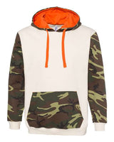 Code Five 3967 Men's Fashion Camo Hooded Sweatshirt #color_NTRL/ GRN WD/ OR