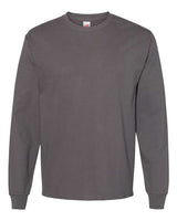 Hanes 5286 Men's ComfortSoft Cotton Long-Sleeve T-Shirt #color_SMOKE GRAY