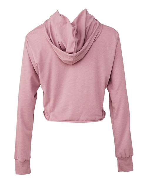 Bella + Canvas 8512 Ladies' Cropped Long Sleeve Hoodie T-Shirt #color_ORCHID TRIBLEND