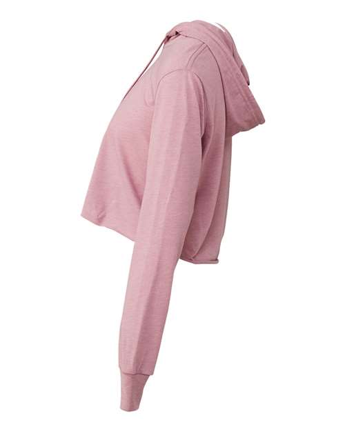 Bella + Canvas 8512 Ladies' Cropped Long Sleeve Hoodie T-Shirt #color_ORCHID TRIBLEND