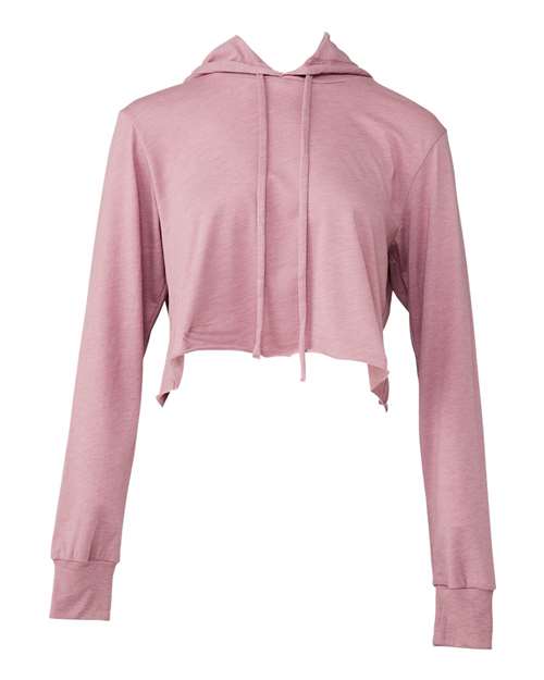 Bella + Canvas 8512 Ladies' Cropped Long Sleeve Hoodie T-Shirt #color_ORCHID TRIBLEND