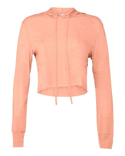 Bella + Canvas 8512 Ladies' Cropped Long Sleeve Hoodie T-Shirt #color_SUNSET TRIBLEND