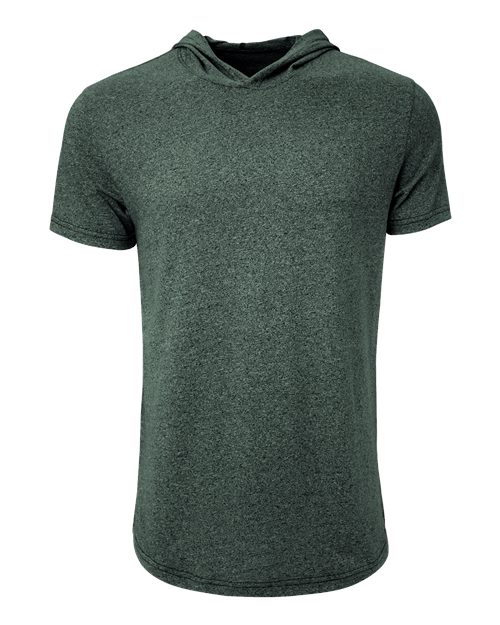 Next Level 2022 Unisex Mock Twist Short Sleeve Hoody T-Shirt #color_FOREST GREEN
