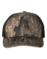 Richardson 111P Garment Washed Printed Trucker Cap #color_Realtree Timber/ Black