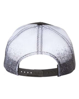 Richardson 112PM Printed Mesh Trucker Cap #color_Black/ Black to White Fade