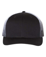 Richardson 112PM Printed Mesh Trucker Cap #color_Black/ Black to White Fade