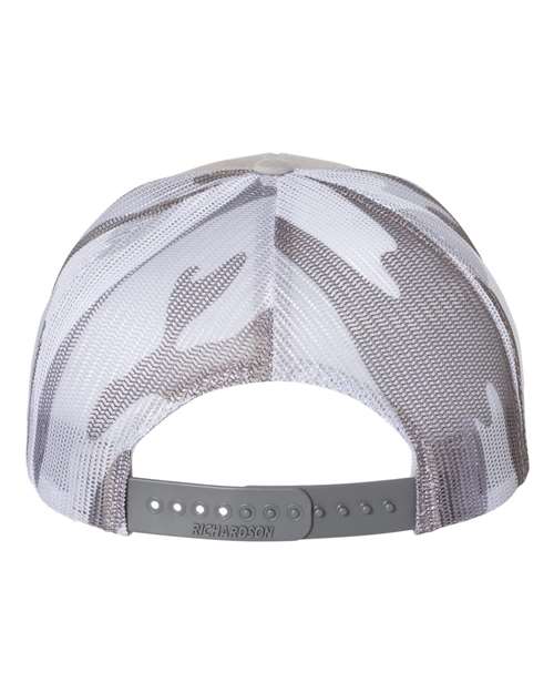 Richardson 112PM Printed Mesh Trucker Cap #color_Silver/ Grey Camo
