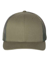 Richardson 112PM Printed Mesh Trucker Cap #color_Loden/ Green Camo