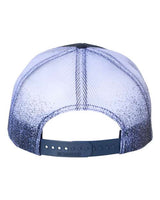 Richardson 112PM Printed Mesh Trucker Cap #color_Navy/ Navy to White Fade
