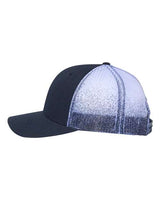 Richardson 112PM Printed Mesh Trucker Cap #color_Navy/ Navy to White Fade
