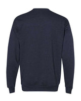 Hanes P1607 Unisex Ecosmart 50/50 Crewneck Sweatshirt #color_HEATHER NAVY