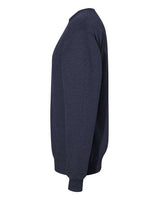 Hanes P1607 Unisex Ecosmart 50/50 Crewneck Sweatshirt #color_HEATHER NAVY