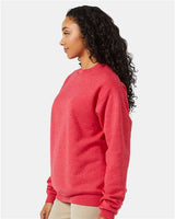 Hanes P1607 Unisex Ecosmart 50/50 Crewneck Sweatshirt #color_HEATHER RED