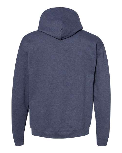 Hanes P170 Unisex Ecosmart 50/50 Pullover Hooded Sweatshirt #color_HEATHER NAVY