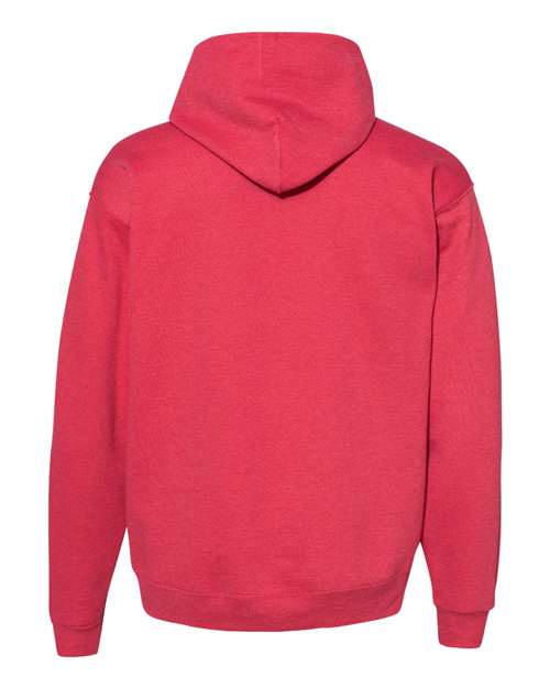 Hanes P170 Unisex Ecosmart 50/50 Pullover Hooded Sweatshirt #color_HEATHER RED
