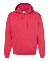 Hanes P170 Unisex Ecosmart 50/50 Pullover Hooded Sweatshirt #color_HEATHER RED