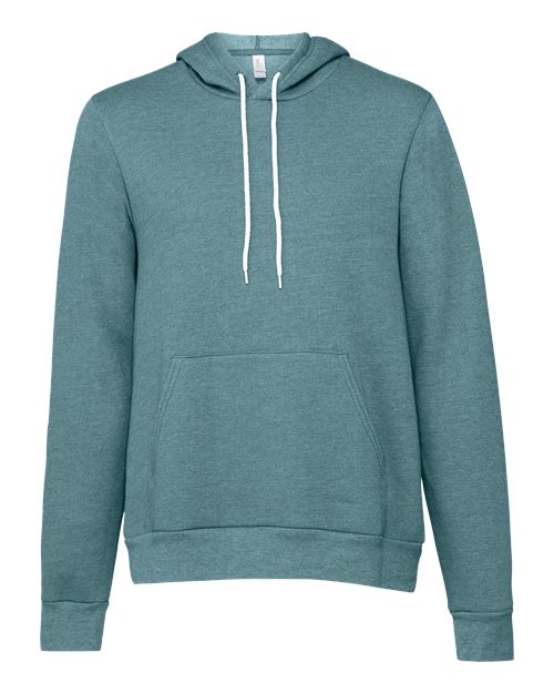 Bella + Canvas 3719 Unisex Sponge Fleece Pullover Hooded Sweatshirt #color_HTHR DEEP TEAL