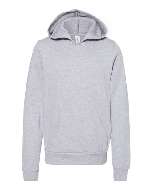 Bella + Canvas 3719Y Youth Sponge Fleece Pullover Hooded Sweatshirt #color_ATHLETIC HEATHER