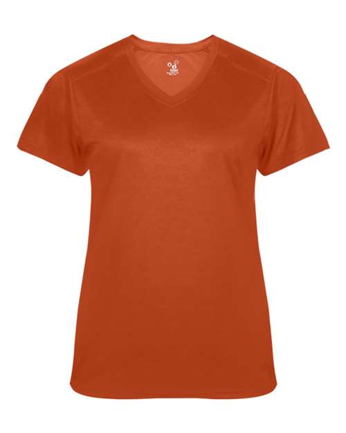 Badger 4062 Ultimate SoftLock Women's V-Neck T-Shirt #color_Burnt Orange