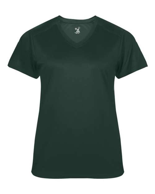 Badger 4062 Ultimate SoftLock Women's V-Neck T-Shirt #color_Forest