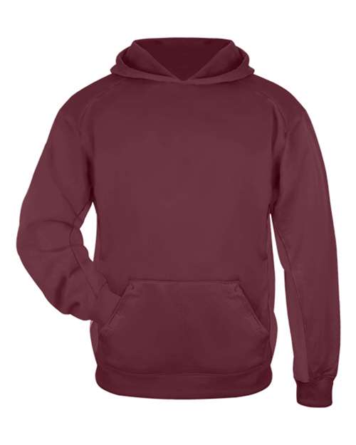Badger 2454 Youth Performance Fleece Hooded Sweatshirt #color_Cardinal