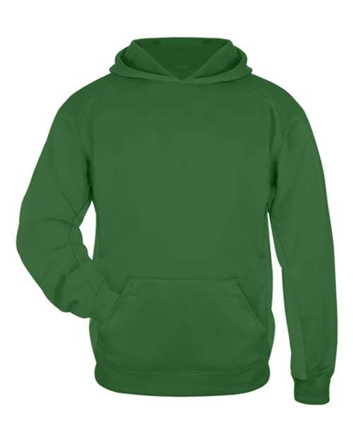 Badger 2454 Youth Performance Fleece Hooded Sweatshirt #color_Kelly