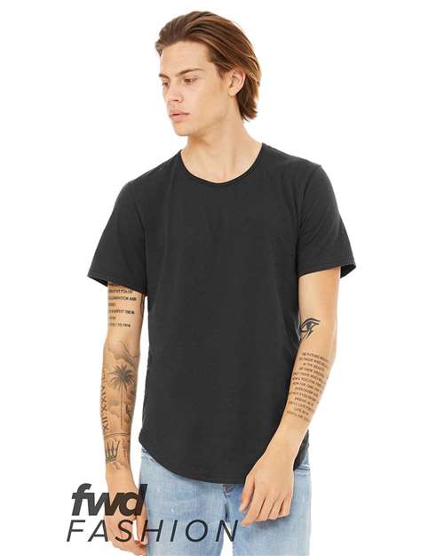 Bella + Canvas 3003C FWD Fashion Men's Curved Hem Short Sleeve T-Shirt #color_DARK GREY